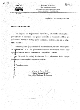 Ofício SMG nº 014/2013