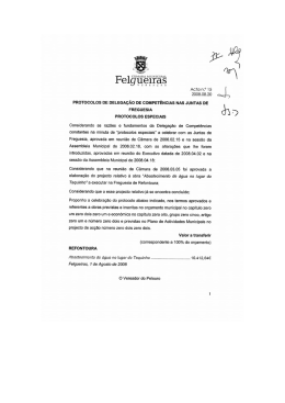 R b ç A PROTOCOLOS DE DELEGAÇÃO DE COMPETÊNCIAS NAS