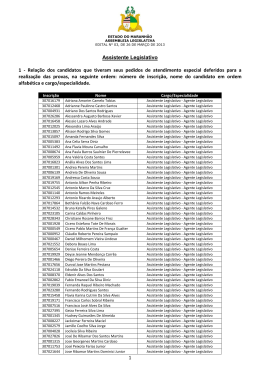 HOMOLOGA&Ccedil;&Atilde;O PNE - Assistente Legislativo