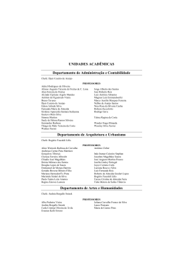 Unidades Acadêmicas - Catálogo de Graduação