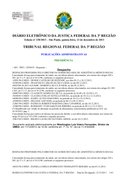 di&aacute;rio eletr&ocirc;nico da justi&ccedil;a federal da 3&ordf; regi&atilde;o tribunal regional