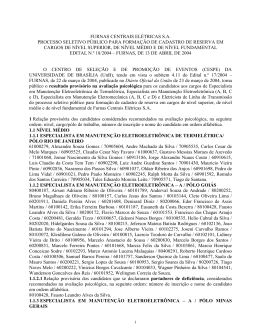 Edital n&ordm; 18 - CESPE / UnB