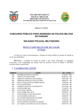 concurso p&uacute;blico para ingresso na pol&iacute;cia militar do - NC