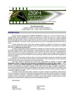 APRESENTA&Ccedil;&Atilde;O - Instituto Trata Brasil