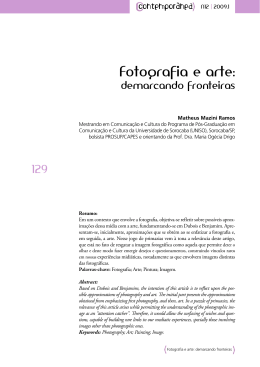 Fotografia e arte: demarcando fronteiras