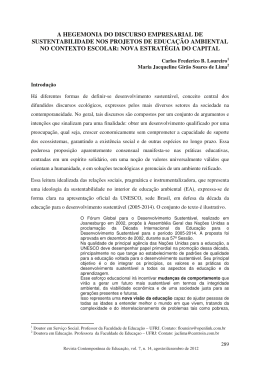 a hegemonia do discurso empresarial de sustentabilidade nos