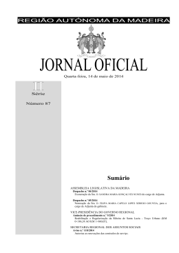 JORNAL OFICIAL - Governo Regional da Madeira