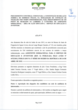Ata nº 3 - Águas Livres