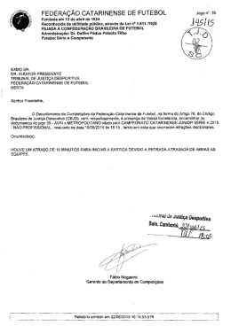 FEDERA&Ccedil;&Atilde;O CATARINENSE DE FUTEBOL Jogo n&deg;z39