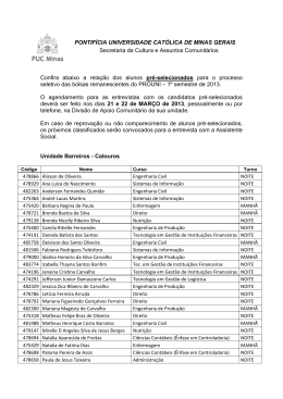 PONTIF&Iacute;CIA UNIVERSIDADE CAT&Oacute;LICA DE MINAS