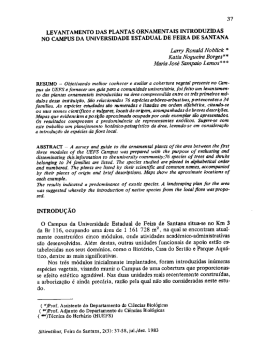 levantamento das plantas ornamentais introduzidas no campus da