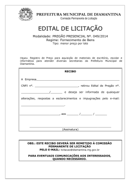 prefeitura municipal de diamantina
