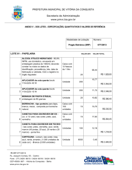 PREFEITURA MUNICIPAL DE VIT&Oacute;RIA DA CONQUISTA Secretaria