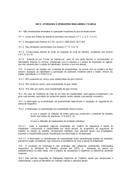 NR-15 ATIVIDADES E OPERAÇÕES INSALUBRES (115.000-6