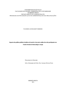 Impactos das pol&iacute;ticas p&uacute;blicas brasileiras de incentivo &agrave; inova&ccedil;&atilde;o