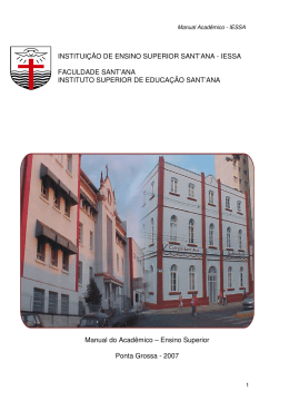 INSTITUI&Ccedil;&Atilde;O DE ENSINO SUPERIOR SANT`ANA