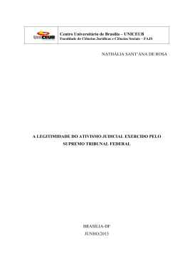A legitimidade do ativismo judicial exercido pelo