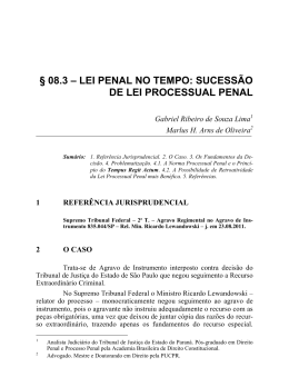 lei penal no tempo: sucess&atilde;o de lei processual penal