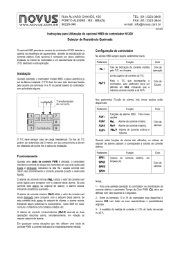 Instruções para Utilização do opcional HBD do controlador N1200
