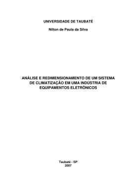 an&aacute;lise e redimensionamento de um sistema de climatiza&ccedil;&atilde;o em