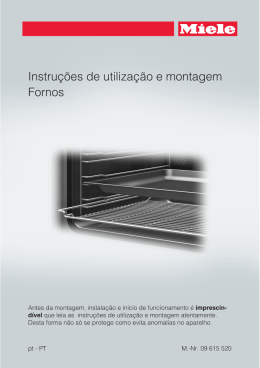 Instru&ccedil;&otilde;es de utiliza&ccedil;&atilde;o e montagem Fornos
