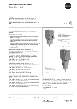 Actuadores electro-hidráulicos Tipos 3274-11 a