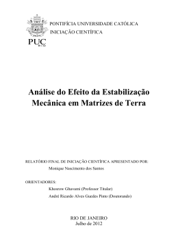 An&aacute;lise do Efeito da Estabiliza&ccedil;&atilde;o Mec&acirc;nica em Matrizes - PUC-Rio