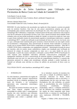 Caracterização de Solos Lateríticos para