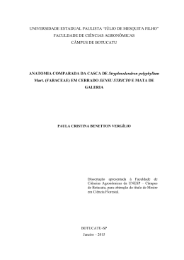 ANATOMIA COMPARADA DA CASCA DE Stryphnodendron
