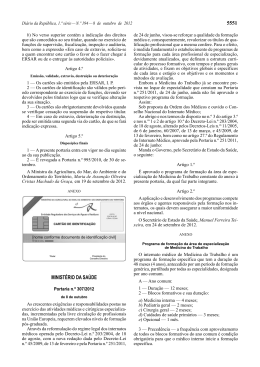 Portaria n.&ordm; 307/2012