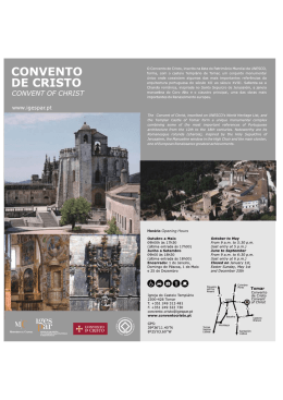 0 Convento de Cristo, inscrito na lista do Patriménio Mundial da