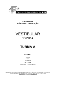 EXAME 2 &ndash; Turma A - Centro Universit&aacute;rio FEI