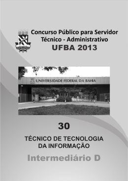 Prova - Concursos - Universidade Federal da Bahia