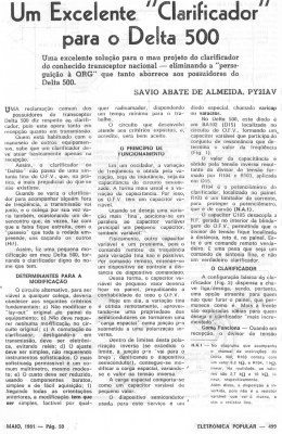 delta 500 - excelente clarificador