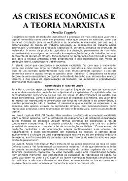 AS CRISES ECON&Ocirc;MICAS E A TEORIA MARXISTA