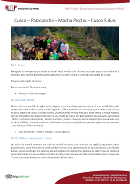 Cusco – Patacancha – Machu Picchu – Cusco 5