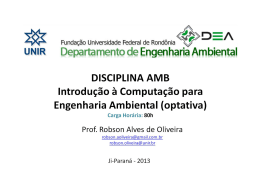 Introdu&ccedil;&atilde;o - Departamento de Engenharia Ambiental
