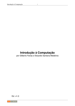 Introdu&ccedil;&atilde;o &agrave; Computa&ccedil;&atilde;o - P&aacute;gina para produ&ccedil;&atilde;o de livros do