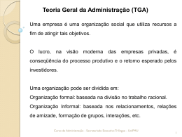 Teoria Geral da Administração (TGA)