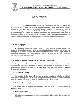 Edital n&ordm; 001/SMA/2015 - Prefeitura de Pinheiro Machado