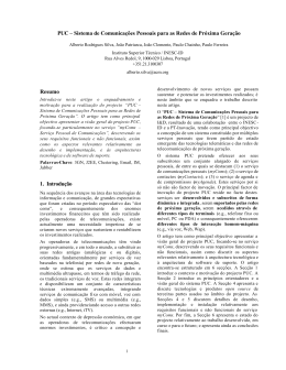 PUC &ndash; Sistema de Comunica&ccedil;&otilde;es Pessoais para as Redes de