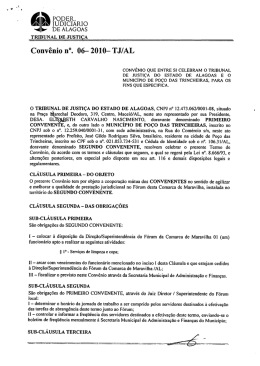 Convênio - Tribunal de Justiça do Estado de Alagoas