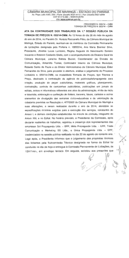 cÃMARA MUNICIPAL DE MARINGA _ ESTADO oo PARANÁ
