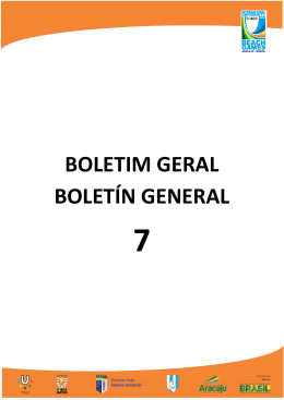 BOLETIM GERAL BOLETÍN GENERAL