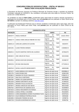 Resultado da Avalia&ccedil;&atilde;o Psicol&oacute;gica