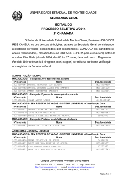 2ª chamada - Vestibular