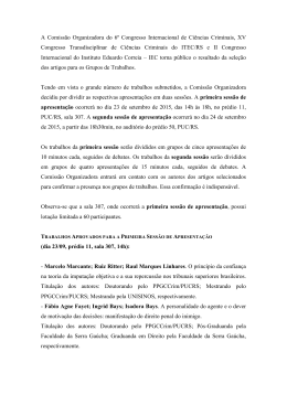 A Comiss&atilde;o Organizadora do 6&ordm; Congresso Internacional