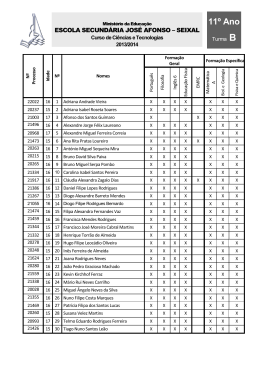 11º Ano - Escola Secundária Dr. José Afonso