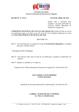 Rosangela da Silva Rodrigues - Prefeitura Municipal de Santana do