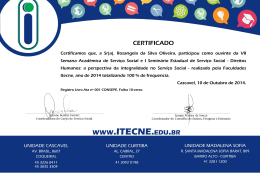 certificado Rosangela da Silva Oliveira